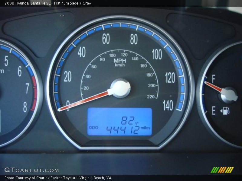 Platinum Sage / Gray 2008 Hyundai Santa Fe SE