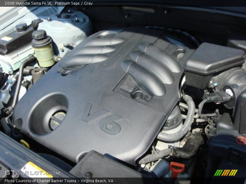 Platinum Sage / Gray 2008 Hyundai Santa Fe SE