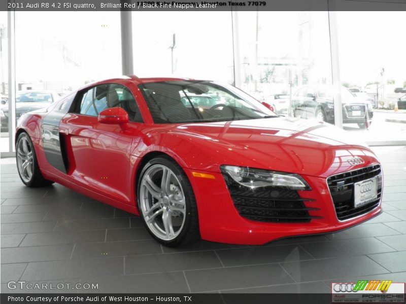 Brilliant Red / Black Fine Nappa Leather 2011 Audi R8 4.2 FSI quattro