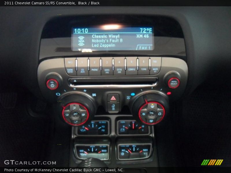 Controls of 2011 Camaro SS/RS Convertible