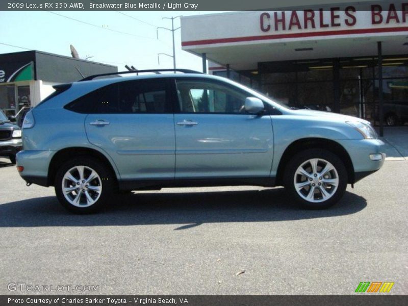 Breakwater Blue Metallic / Light Gray 2009 Lexus RX 350 AWD