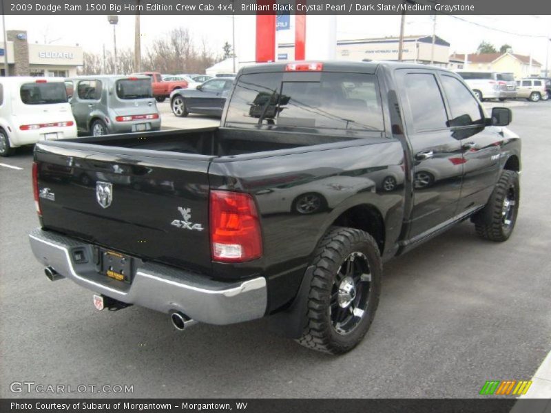 Brilliant Black Crystal Pearl / Dark Slate/Medium Graystone 2009 Dodge Ram 1500 Big Horn Edition Crew Cab 4x4