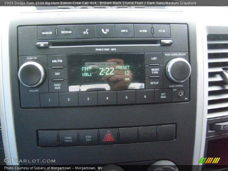 Brilliant Black Crystal Pearl / Dark Slate/Medium Graystone 2009 Dodge Ram 1500 Big Horn Edition Crew Cab 4x4