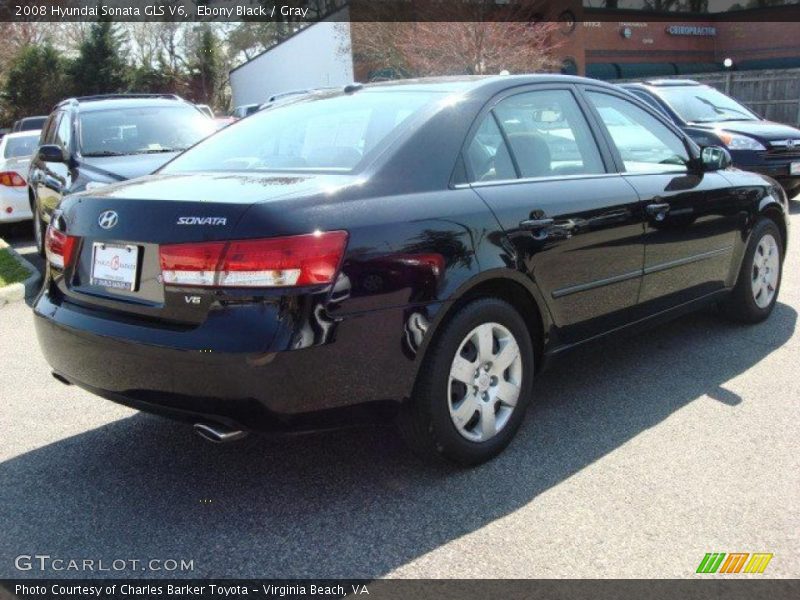 Ebony Black / Gray 2008 Hyundai Sonata GLS V6