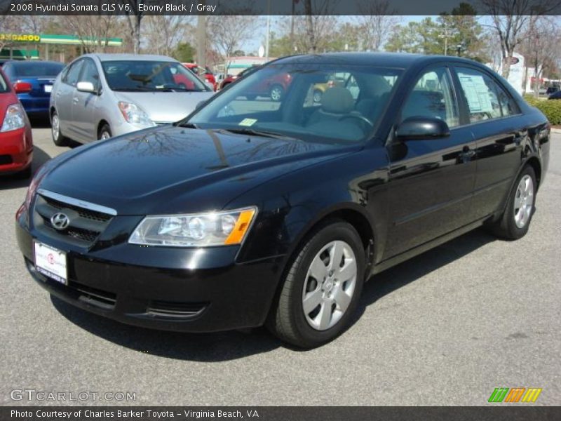Ebony Black / Gray 2008 Hyundai Sonata GLS V6