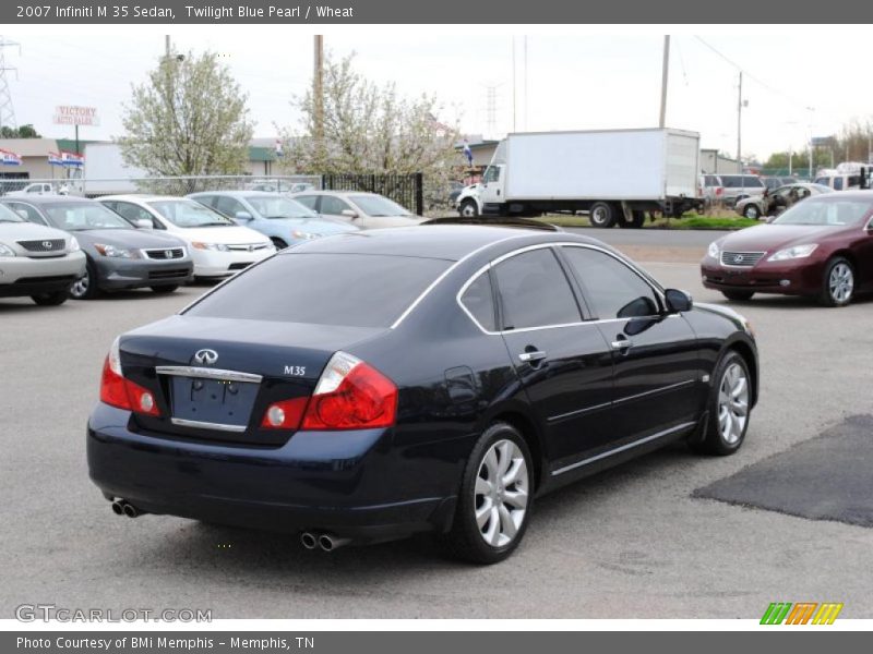 Twilight Blue Pearl / Wheat 2007 Infiniti M 35 Sedan