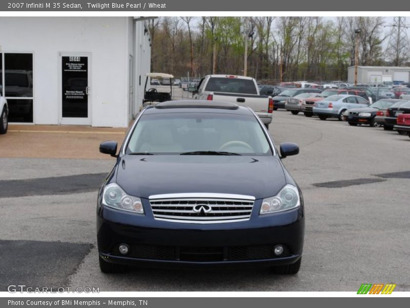 Twilight Blue Pearl / Wheat 2007 Infiniti M 35 Sedan