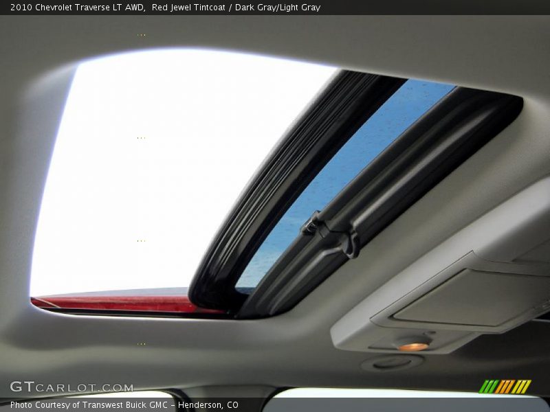 Red Jewel Tintcoat / Dark Gray/Light Gray 2010 Chevrolet Traverse LT AWD