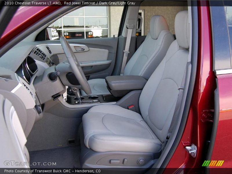Red Jewel Tintcoat / Dark Gray/Light Gray 2010 Chevrolet Traverse LT AWD