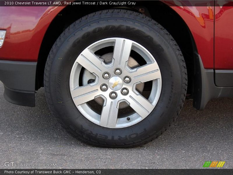 Red Jewel Tintcoat / Dark Gray/Light Gray 2010 Chevrolet Traverse LT AWD