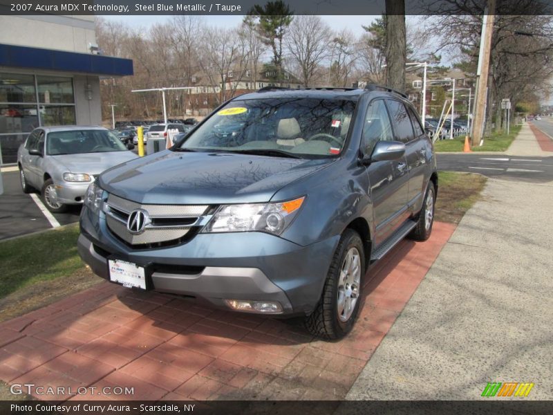 Steel Blue Metallic / Taupe 2007 Acura MDX Technology