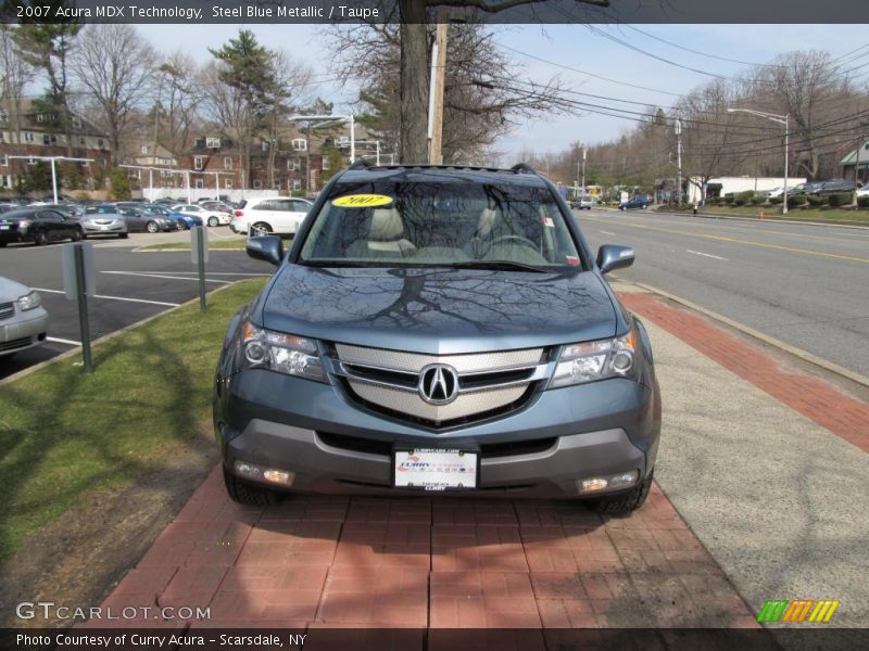 Steel Blue Metallic / Taupe 2007 Acura MDX Technology