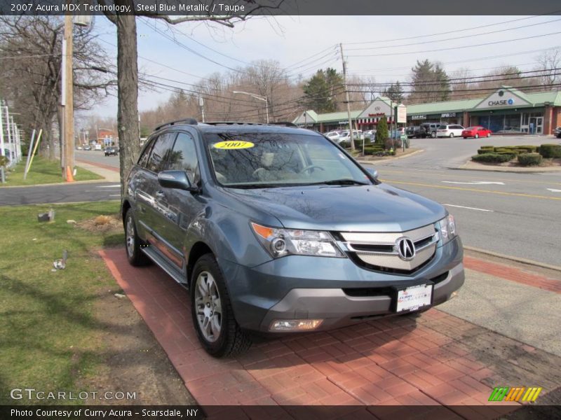 Steel Blue Metallic / Taupe 2007 Acura MDX Technology