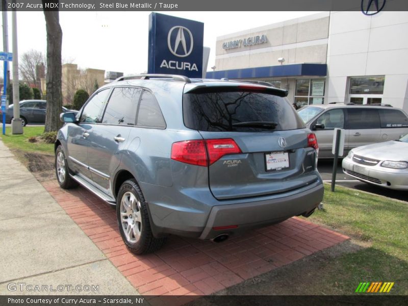 Steel Blue Metallic / Taupe 2007 Acura MDX Technology