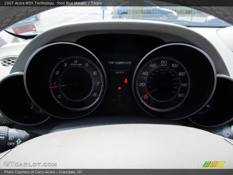 Steel Blue Metallic / Taupe 2007 Acura MDX Technology
