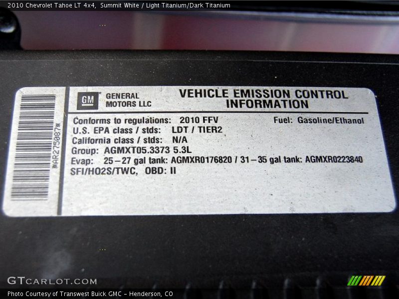 Summit White / Light Titanium/Dark Titanium 2010 Chevrolet Tahoe LT 4x4