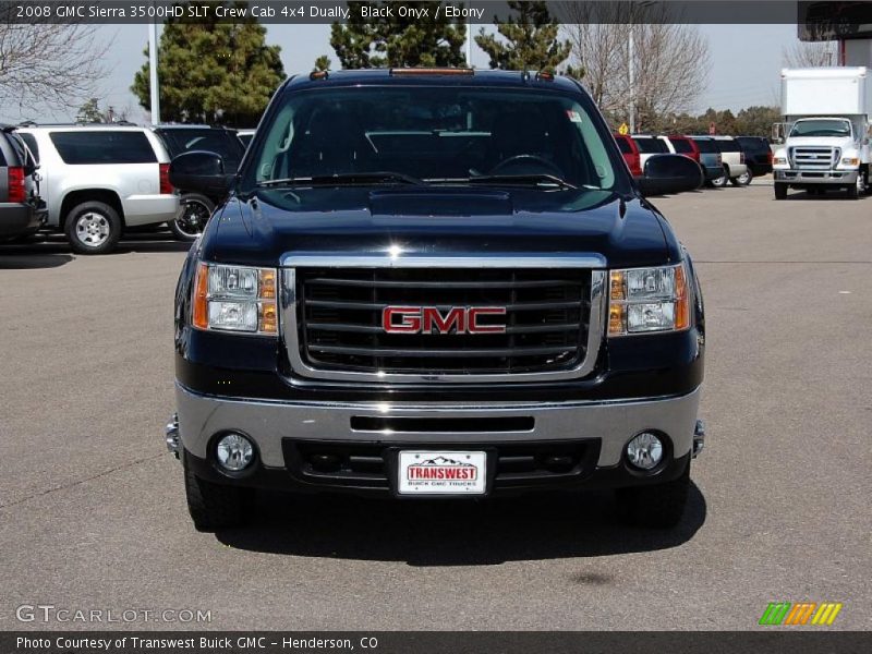 Black Onyx / Ebony 2008 GMC Sierra 3500HD SLT Crew Cab 4x4 Dually