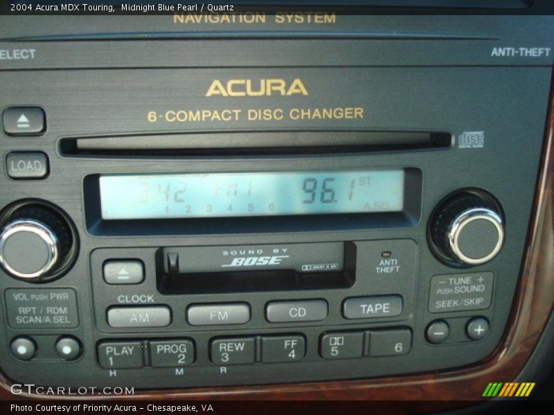 Controls of 2004 MDX Touring