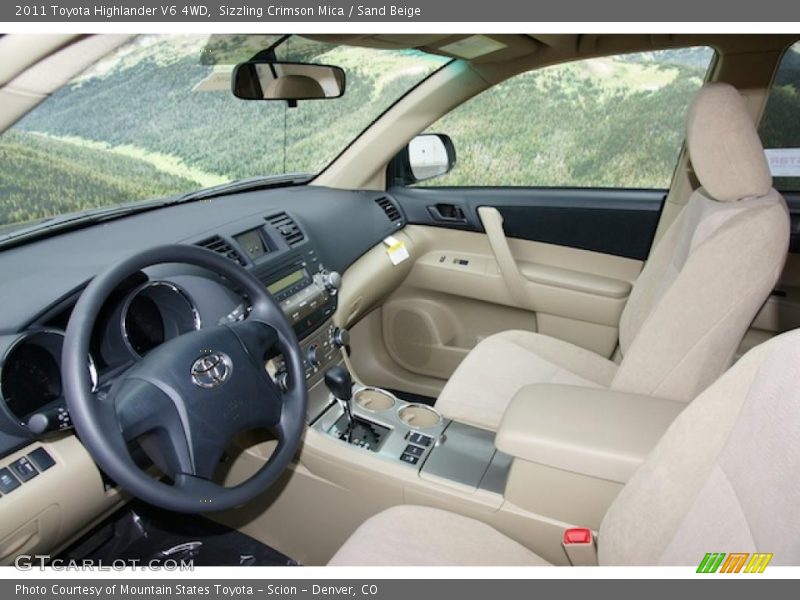  2011 Highlander V6 4WD Sand Beige Interior