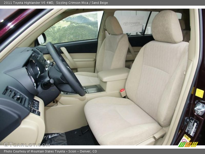  2011 Highlander V6 4WD Sand Beige Interior