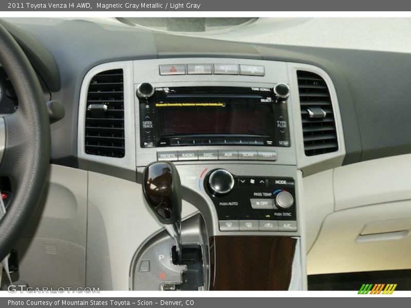 Controls of 2011 Venza I4 AWD