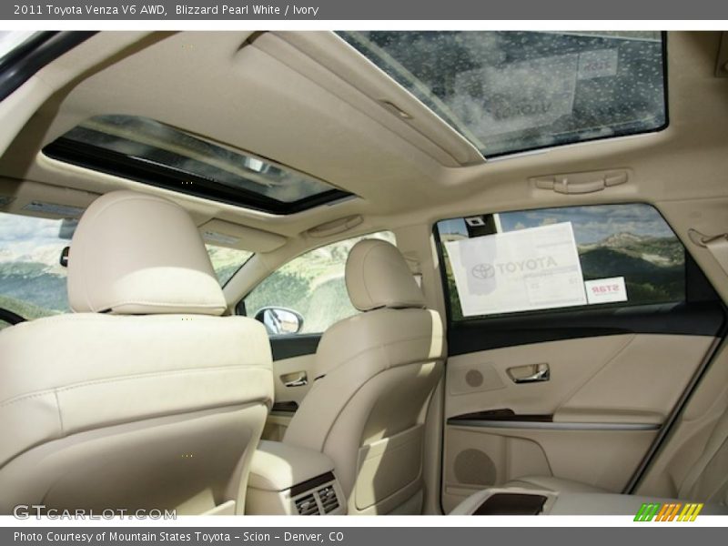 Sunroof of 2011 Venza V6 AWD