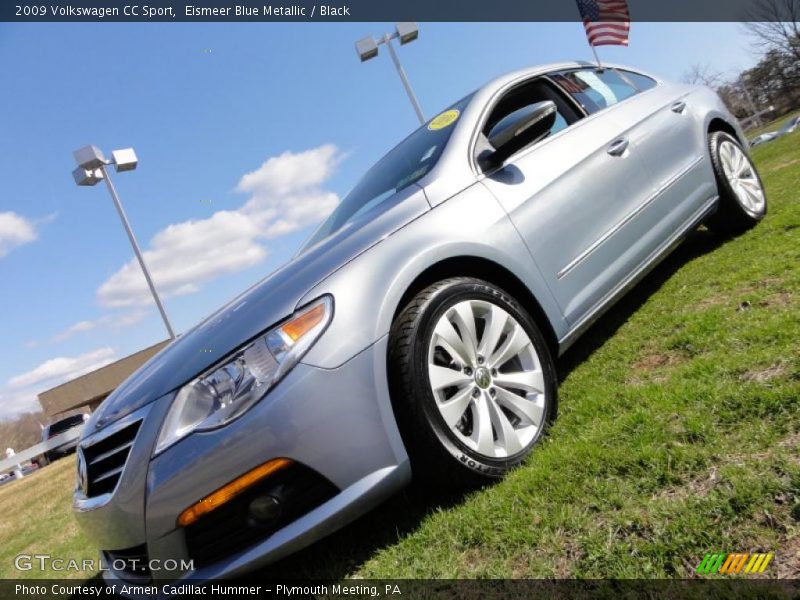 Eismeer Blue Metallic / Black 2009 Volkswagen CC Sport