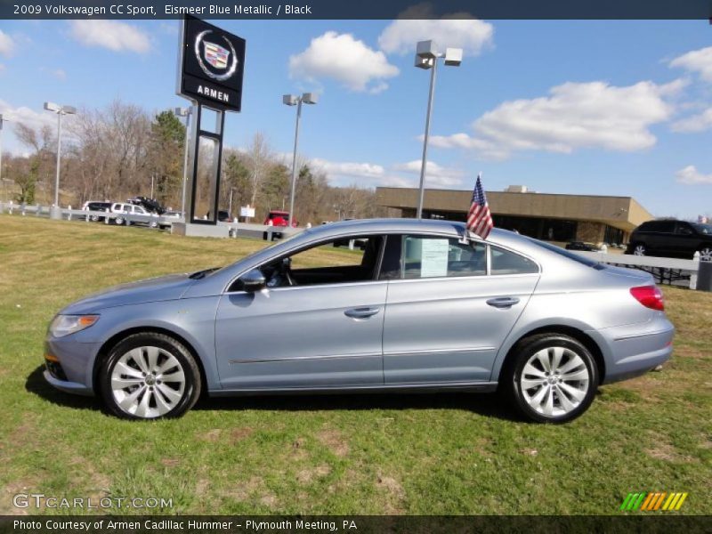 Eismeer Blue Metallic / Black 2009 Volkswagen CC Sport