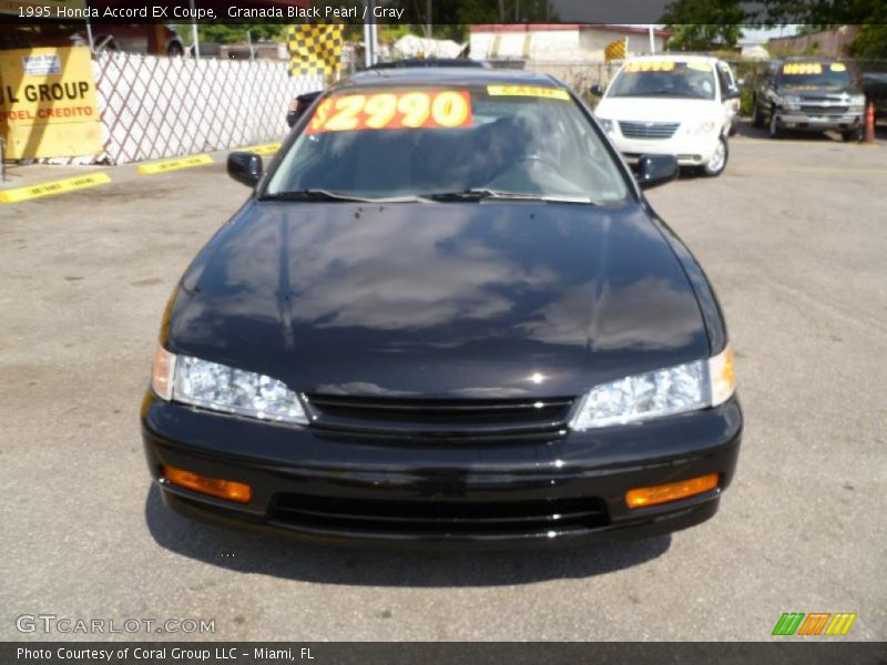 Granada Black Pearl / Gray 1995 Honda Accord EX Coupe