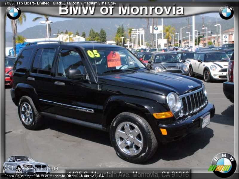 Black Clearcoat / Medium Slate Gray 2005 Jeep Liberty Limited