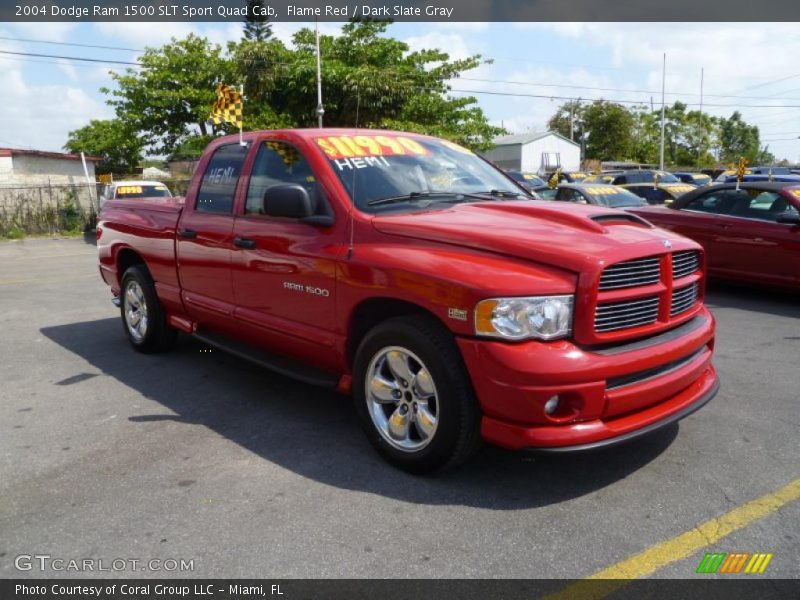 Flame Red / Dark Slate Gray 2004 Dodge Ram 1500 SLT Sport Quad Cab