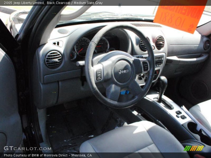 Black Clearcoat / Medium Slate Gray 2005 Jeep Liberty Limited