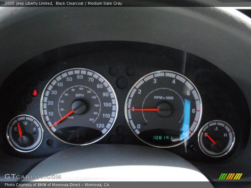 Black Clearcoat / Medium Slate Gray 2005 Jeep Liberty Limited