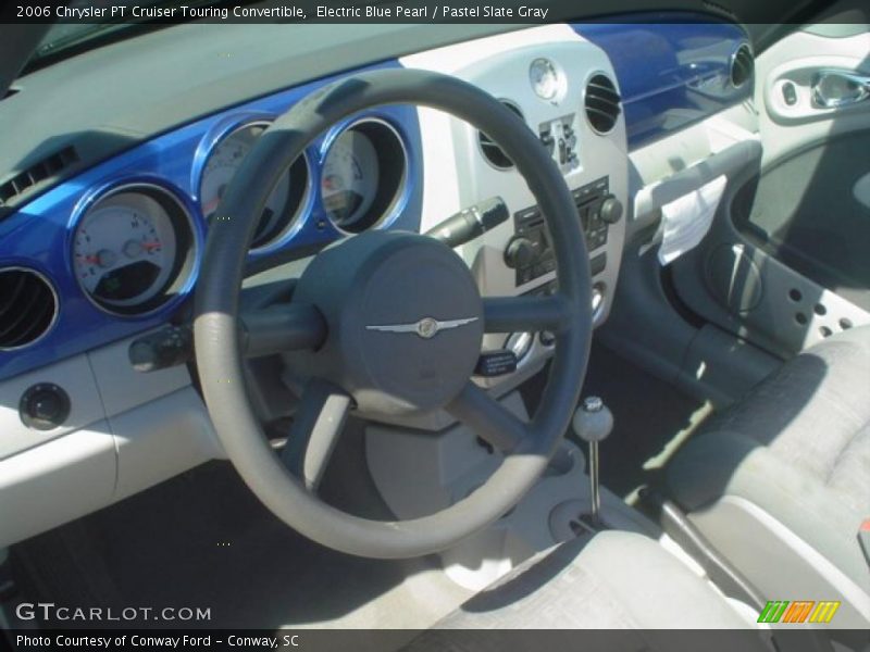 Electric Blue Pearl / Pastel Slate Gray 2006 Chrysler PT Cruiser Touring Convertible