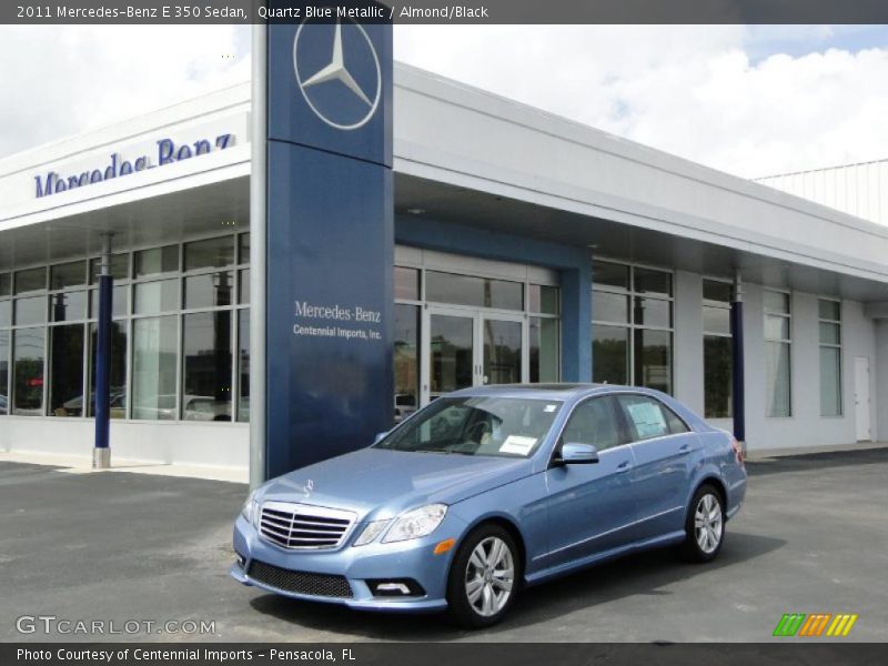 Quartz Blue Metallic / Almond/Black 2011 Mercedes-Benz E 350 Sedan