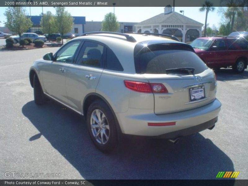 Serengeti Sand Metallic / Wheat 2008 Infiniti FX 35 AWD