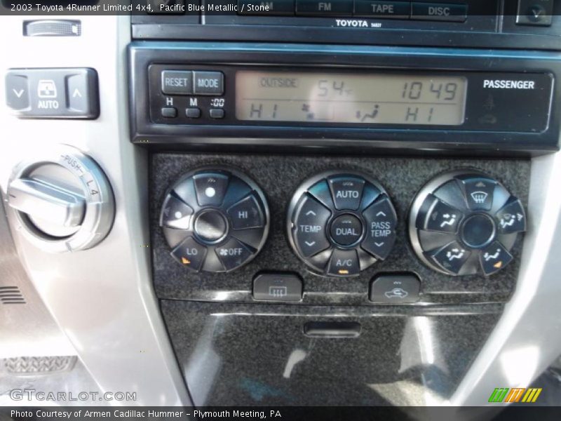 Pacific Blue Metallic / Stone 2003 Toyota 4Runner Limited 4x4