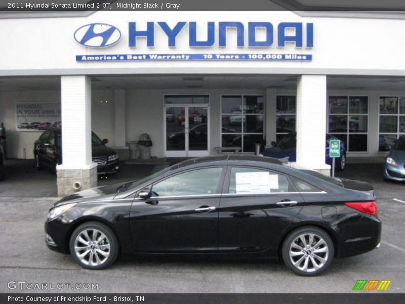 Midnight Black / Gray 2011 Hyundai Sonata Limited 2.0T