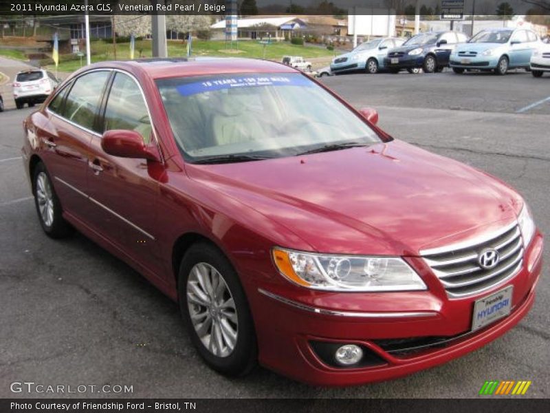 Venetian Red Pearl / Beige 2011 Hyundai Azera GLS