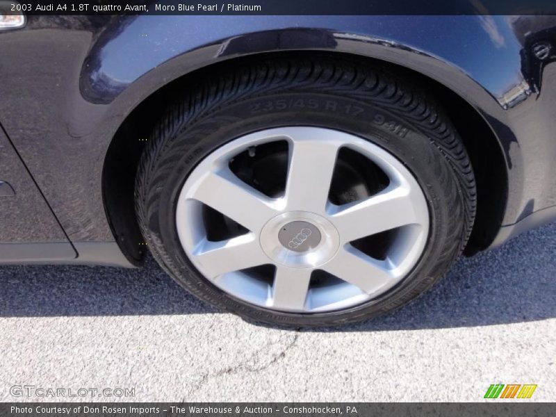 Moro Blue Pearl / Platinum 2003 Audi A4 1.8T quattro Avant