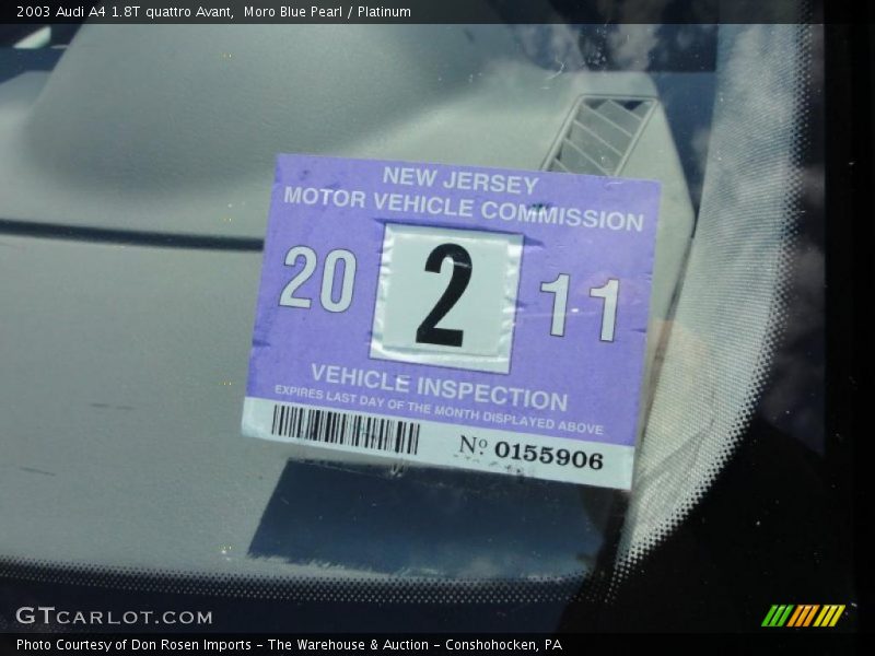 Moro Blue Pearl / Platinum 2003 Audi A4 1.8T quattro Avant