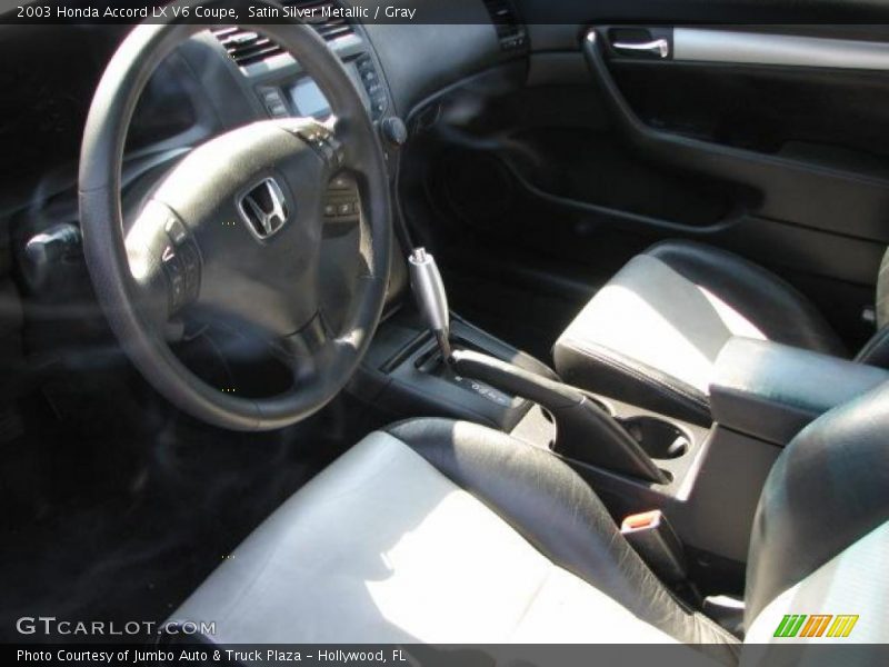 Satin Silver Metallic / Gray 2003 Honda Accord LX V6 Coupe