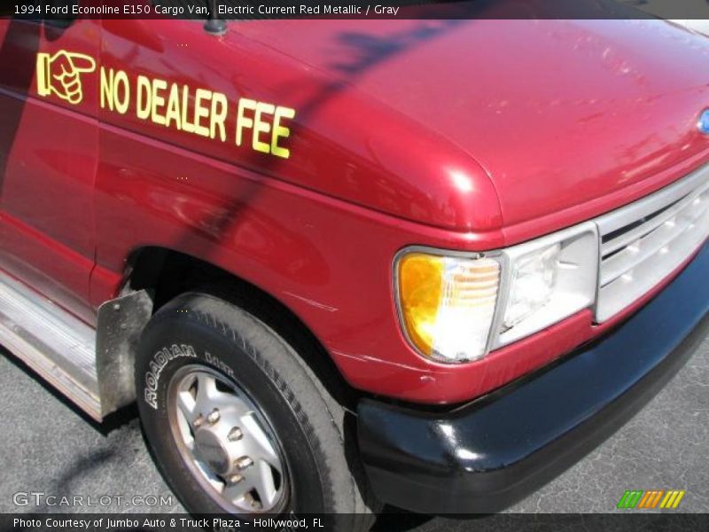 Electric Current Red Metallic / Gray 1994 Ford Econoline E150 Cargo Van