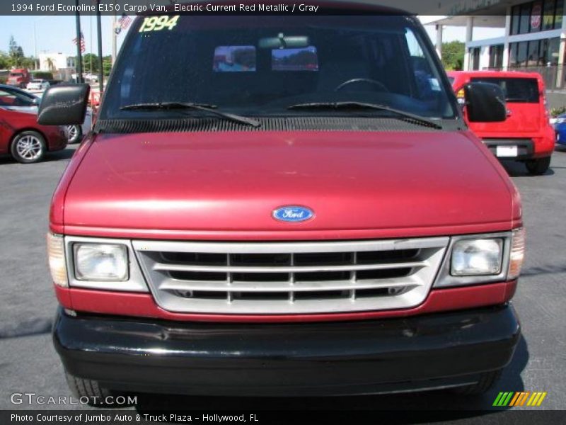 Electric Current Red Metallic / Gray 1994 Ford Econoline E150 Cargo Van