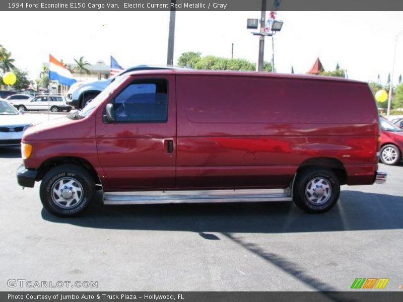 Electric Current Red Metallic / Gray 1994 Ford Econoline E150 Cargo Van