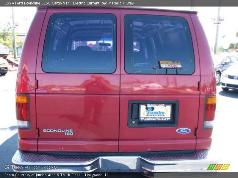 Electric Current Red Metallic / Gray 1994 Ford Econoline E150 Cargo Van