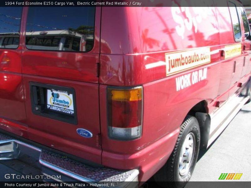 Electric Current Red Metallic / Gray 1994 Ford Econoline E150 Cargo Van