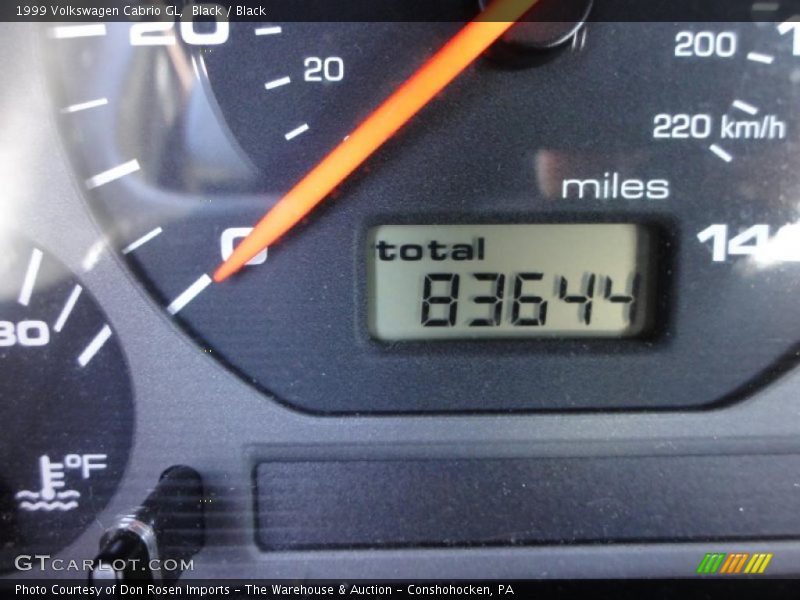Black / Black 1999 Volkswagen Cabrio GL