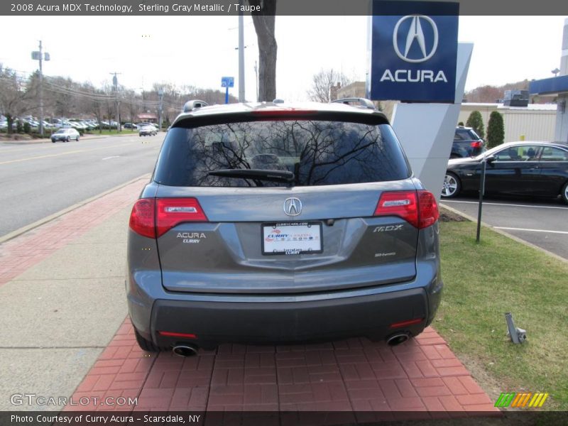 Sterling Gray Metallic / Taupe 2008 Acura MDX Technology