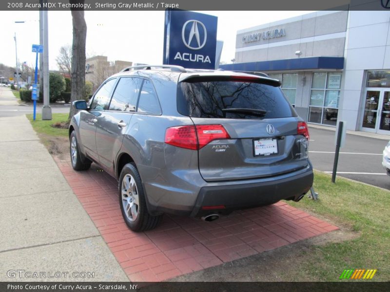 Sterling Gray Metallic / Taupe 2008 Acura MDX Technology